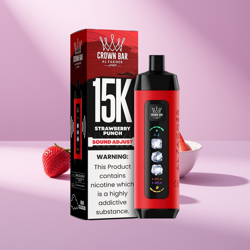 Al Fakher 15k Ice Adjust Clouds Disposable Aardbei Punch 22ml/850mAh
