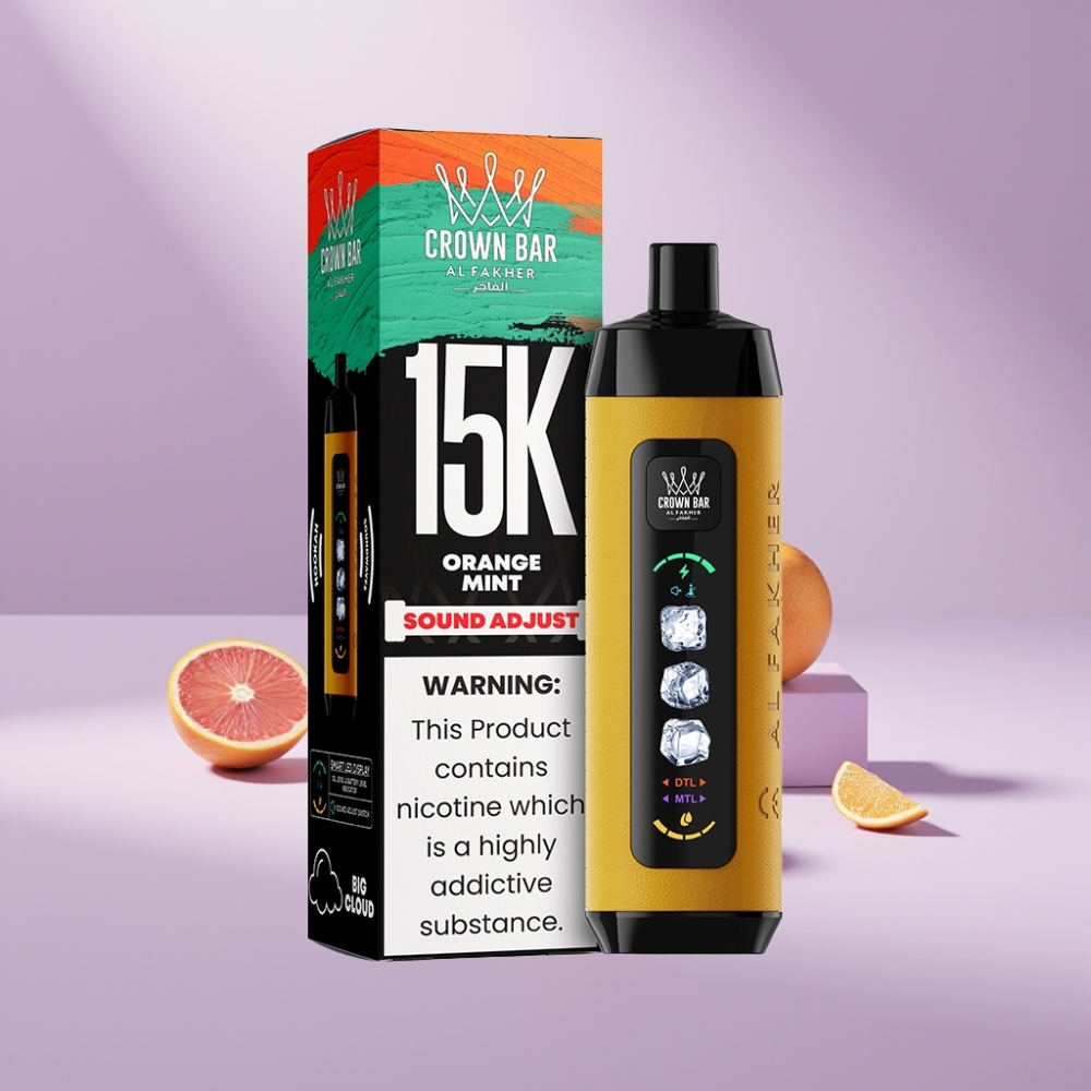 Al Fakher 15k Ice Adjust Clouds Disposable Apparaat Sinaasappel Munt 22ml 15000 puff