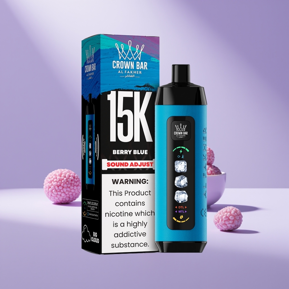 Al Fakher 15k Ice Adjust Clouds Disposable Blauwe Bes 22ml 15000 puff