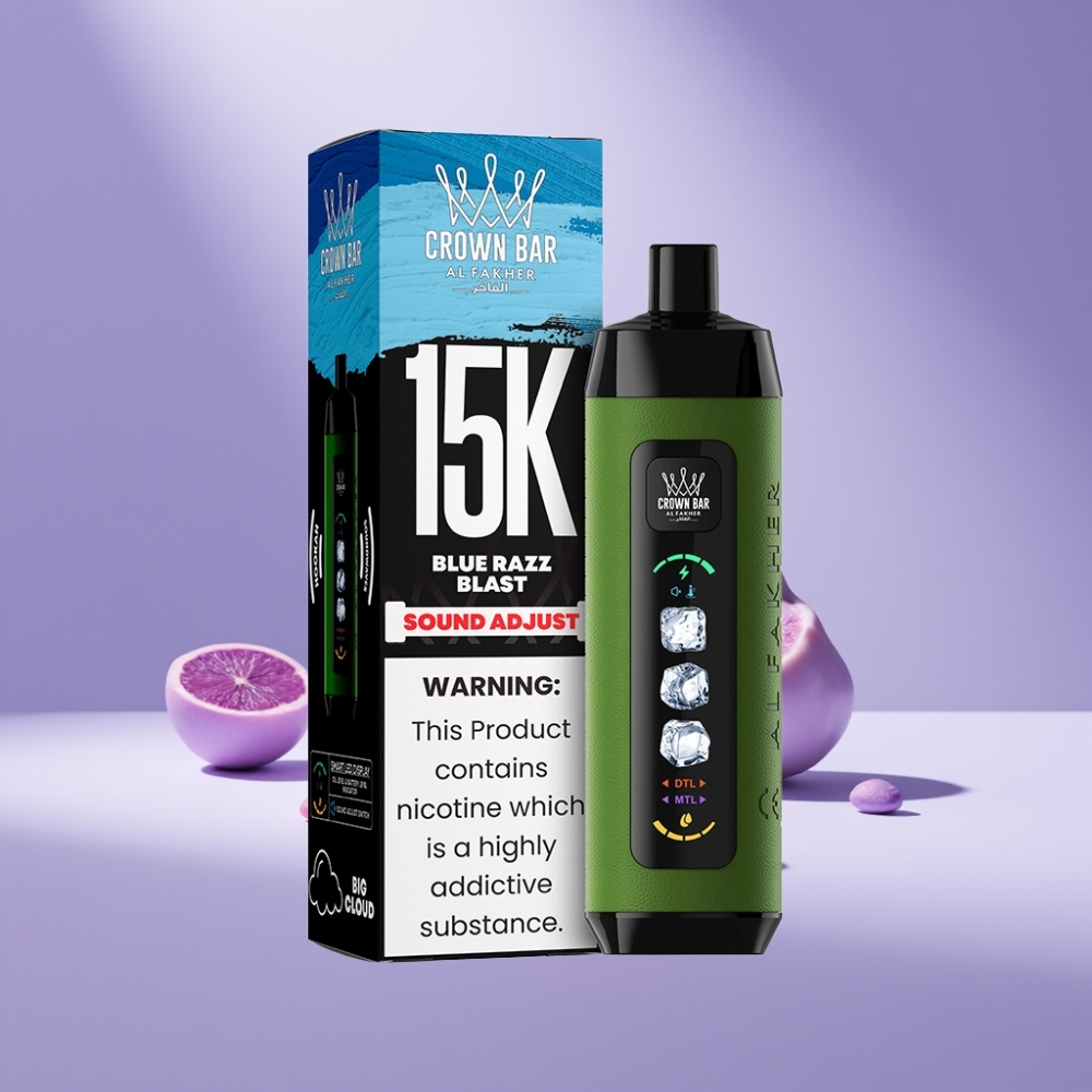 Al Fakher 15k Ice Adjust Clouds Disposable Blauwe Razz Explosie 22ml 15000 puff
