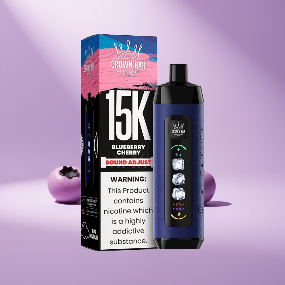 Al Fakher 15k Ice Adjust Clouds Disposable Device Blauwe Bes Kers 15000 puffs 22ml