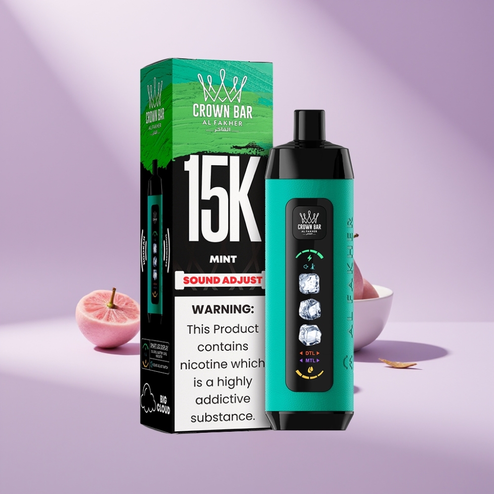 Al Fakher 15k Ice Adjust Clouds Disposable Device Munt 22ml/850mAh
