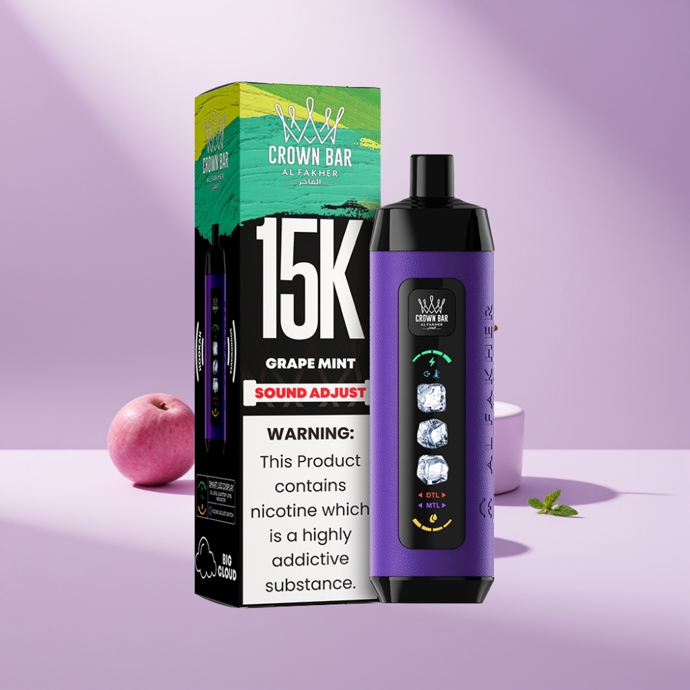 Al Fakher 15k Ice Adjust Clouds Disposable Druiven Munt 22ml/850mAh