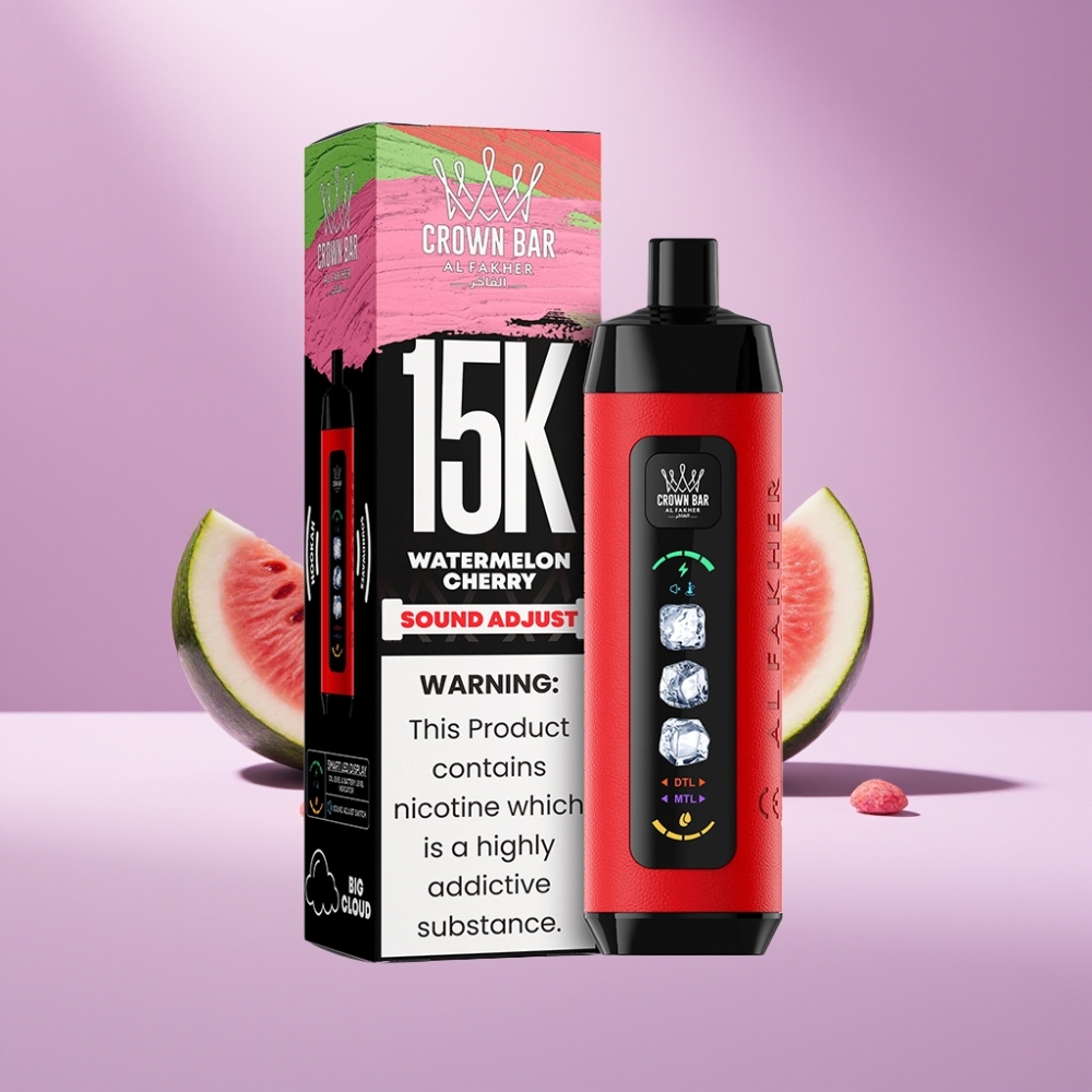 Al Fakher 15k Ice Adjust Clouds Disposable Watermeloen Kers 22ml/850mAh