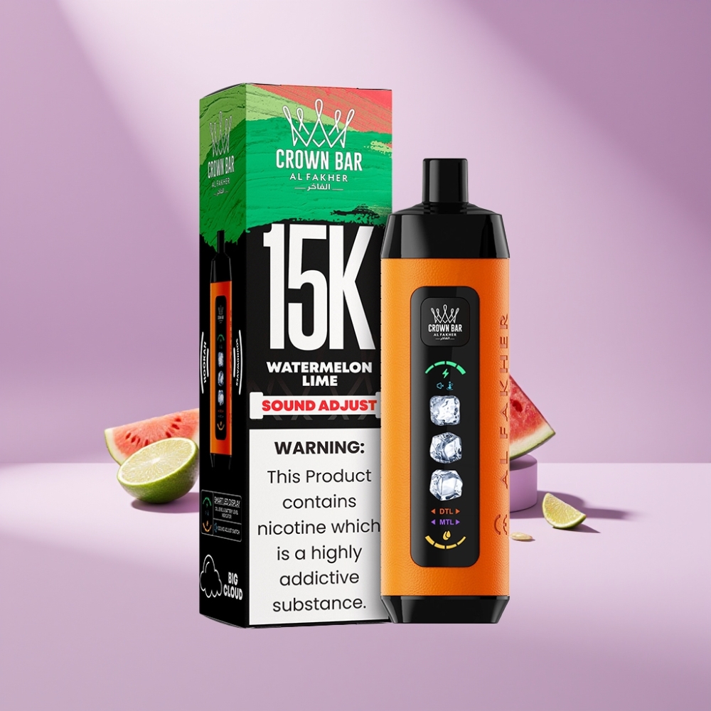 Al Fakher 15k Ice Adjust Clouds Disposable Watermeloen Limoen 22ml/850mAh
