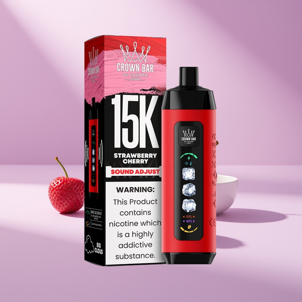 Al Fakher 15k Ice Adjust Clouds Wegwerpsysteem Aardbei Kers 22ml 15000 puffjes