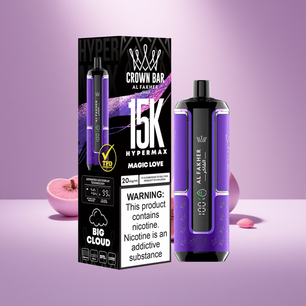 Al Fakher Crown Bar 15K Hypermax Disposable Vape Kit Magische Liefde 22ml 600mAh