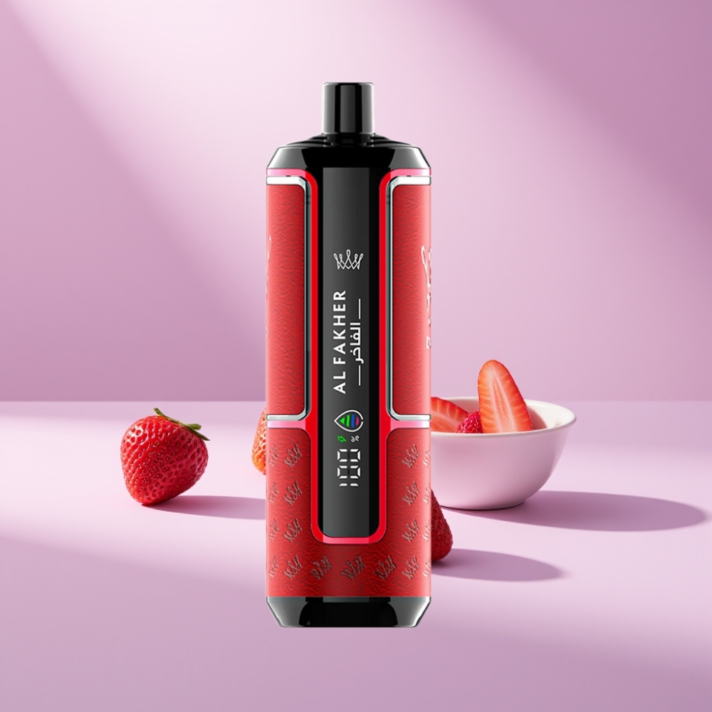 Al Fakher Crown Bar 15K Hypermax Wegwerp Vape Kit Aardbeien Punch & 22ml