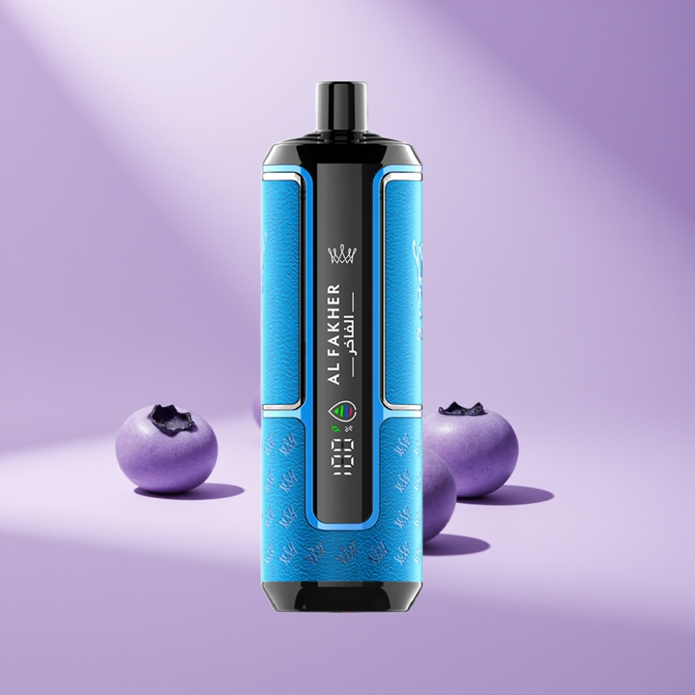 Al Fakher Crown Bar 15K Hypermax Wegwerp Vape Kit Blauwe Bessenkauwgom 22ml 600mAh