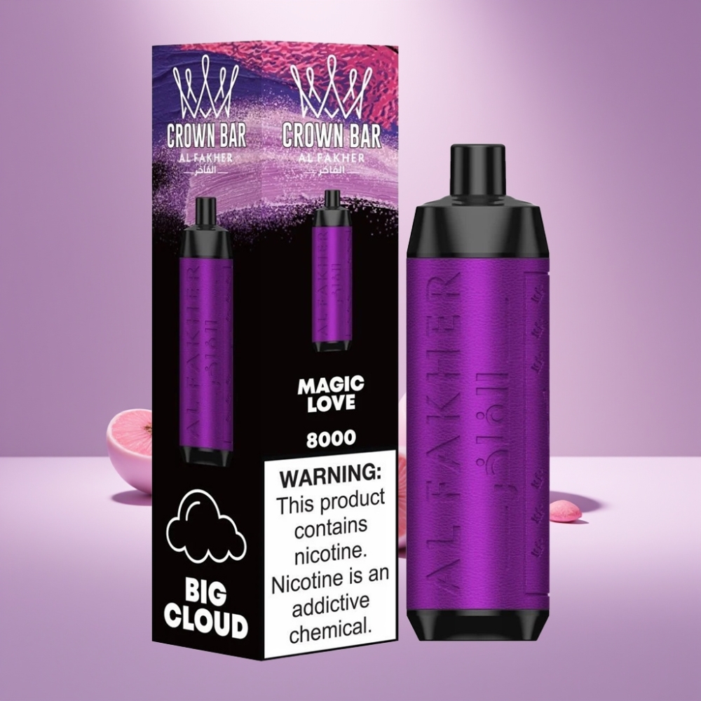 Al Fakher Crown Bar 8000 Crystal Disposable Vape Magische Liefde – 18ml, 8000 Puffs