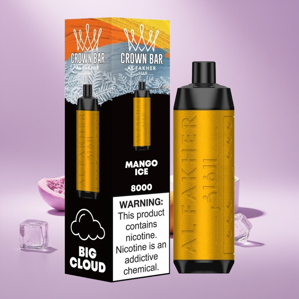 Al Fakher Crown Bar 8000 Crystal Disposable Vape Mango IJs – 18ml & 8000 Puffs