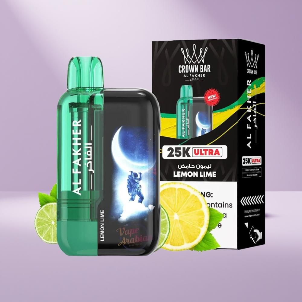 Al Fakher Crown Bar Ultra 25K Disposable Vape Citroen Limoen & 22ml