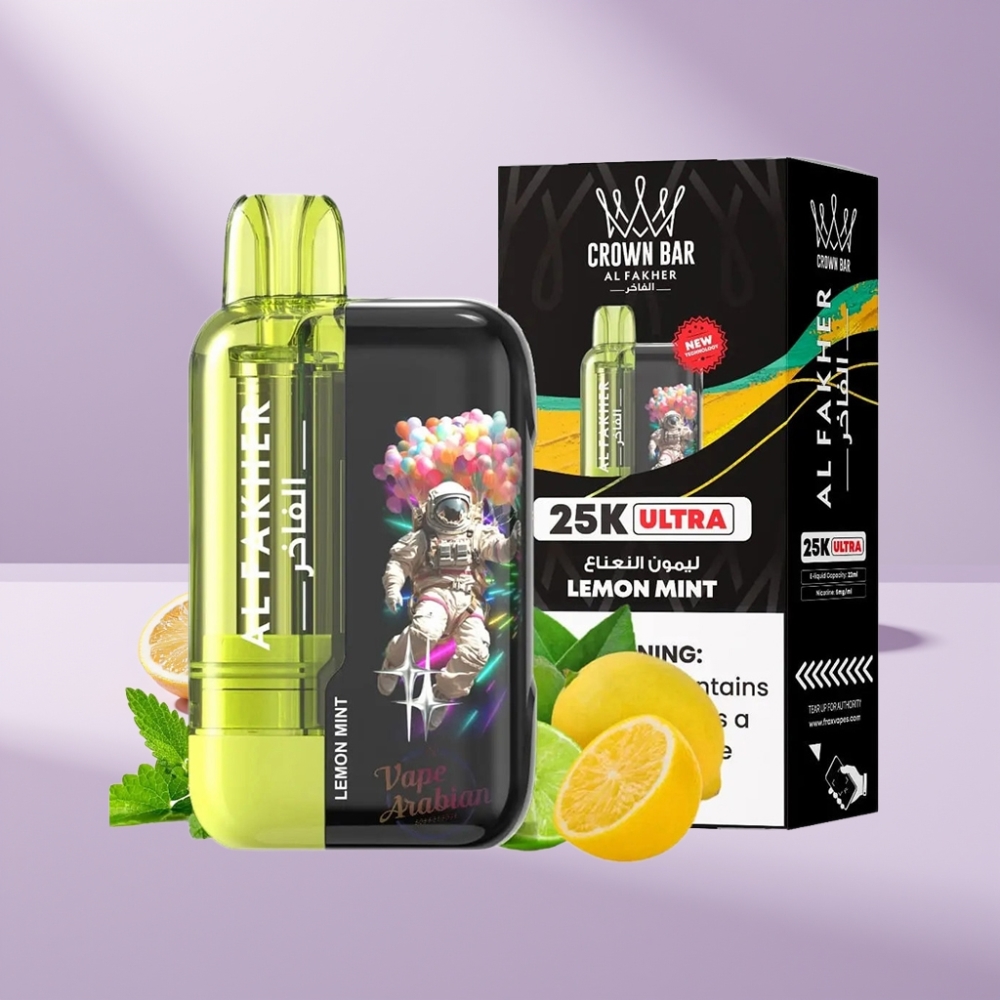 Al Fakher Crown Bar Ultra 25K Disposable Vape Citroen Munt 22ml 50mg/ml