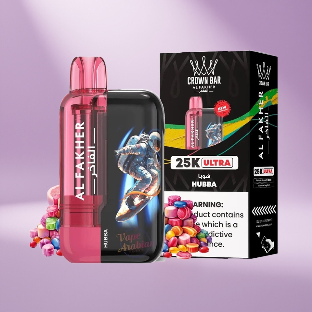 Al Fakher Crown Bar Ultra 25K Disposable Vape Hubba 22ml 50mg/ml
