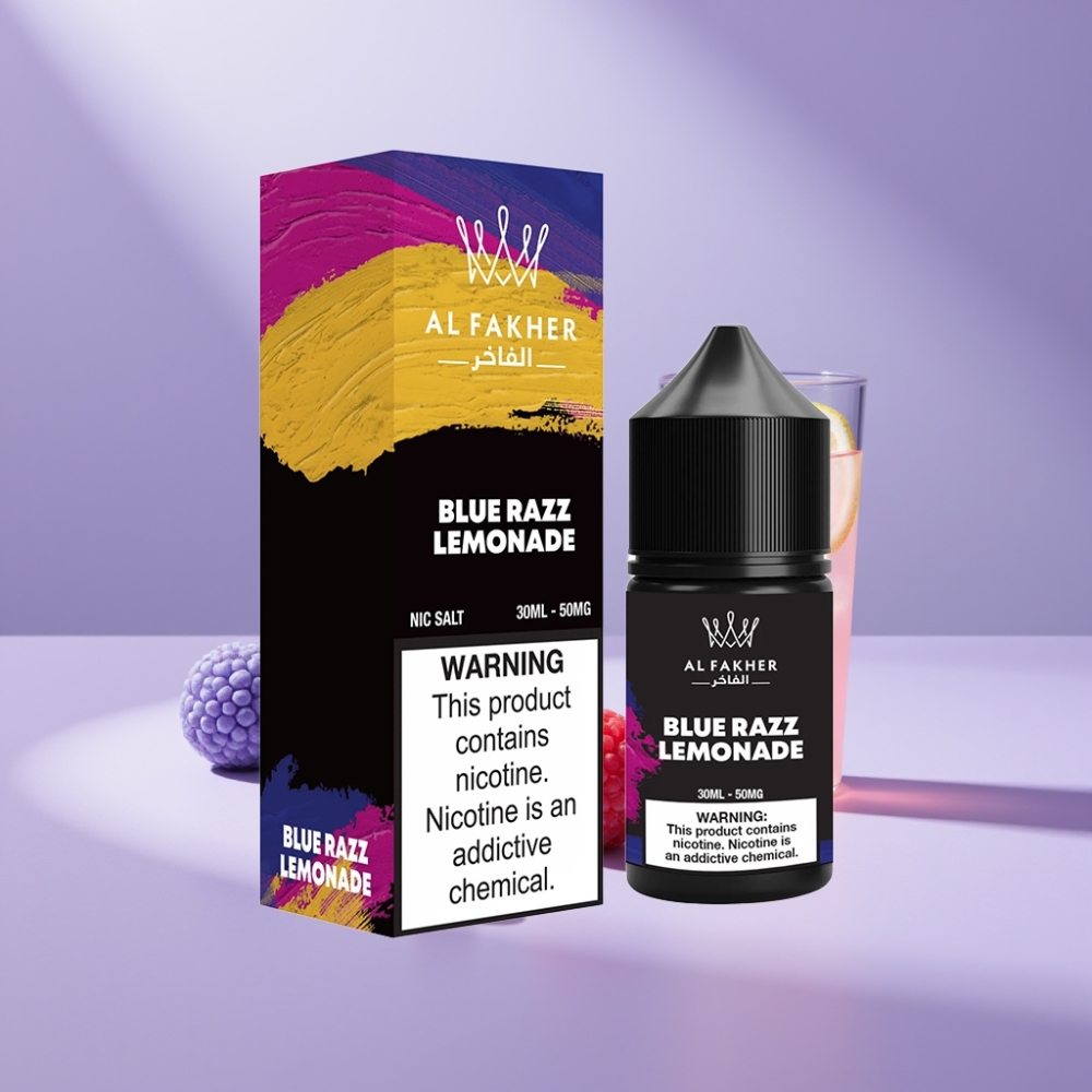 AL Fakher Nicotine Salt E-Liquid 30ml Blauwe Framboos Limonade 50MG