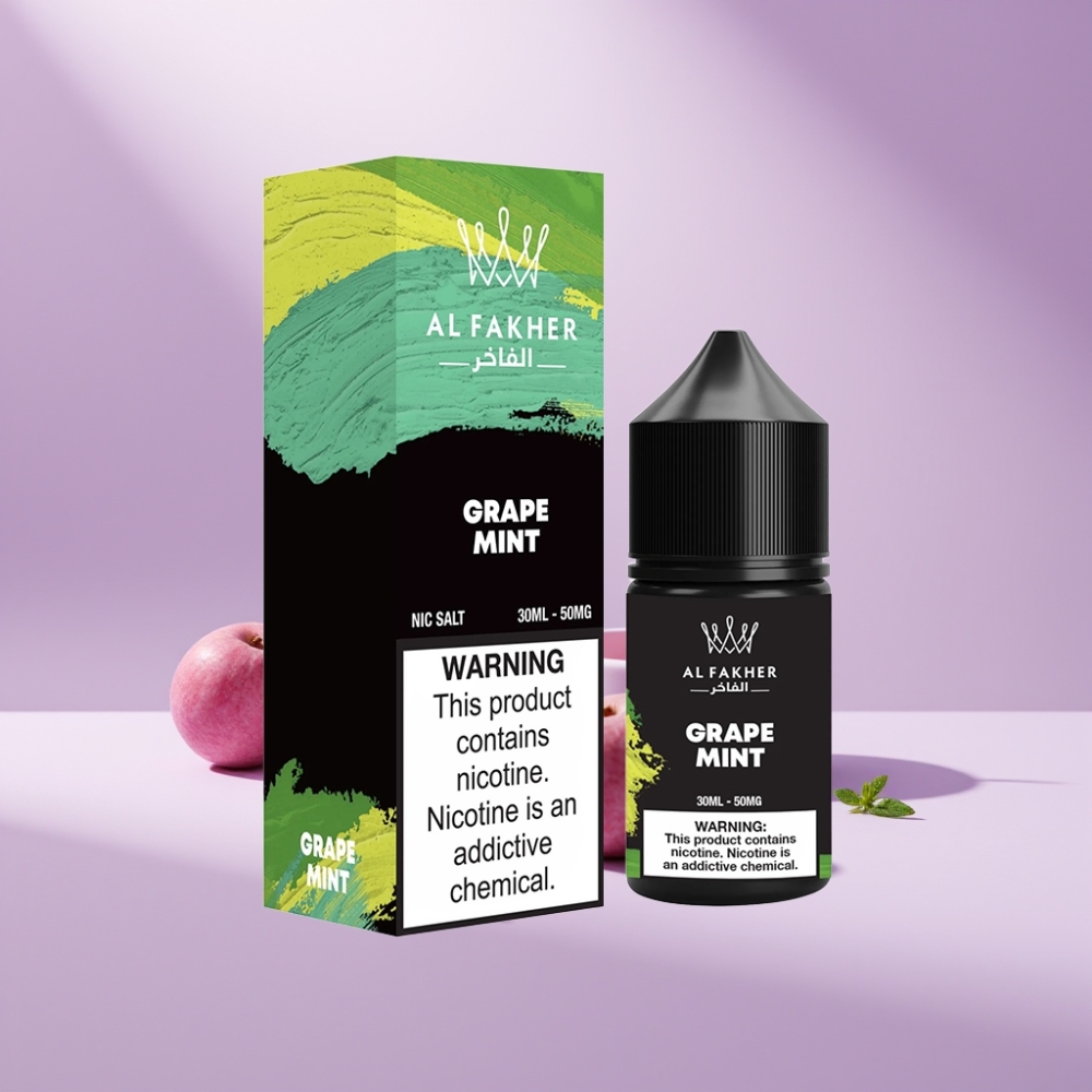 AL Fakher Nicotine Salt E-Liquid Druiven Munt 30ml 50MG