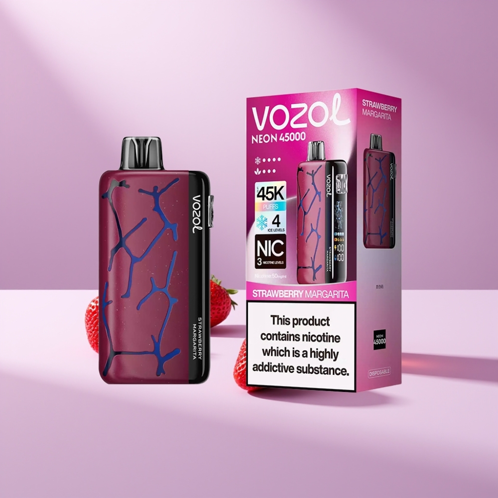 Vozol Neon 45K 45000 Puffs Disposable Vape Aardbeien Margarita 20ml 50mg