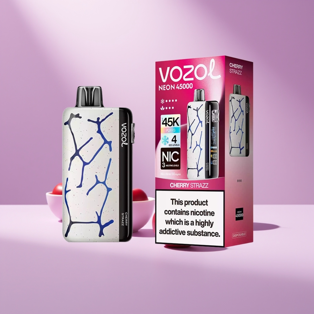 Vozol Neon 45K 45000 Puffs Disposable Vape Kers Strazz 20ml 800mAh
