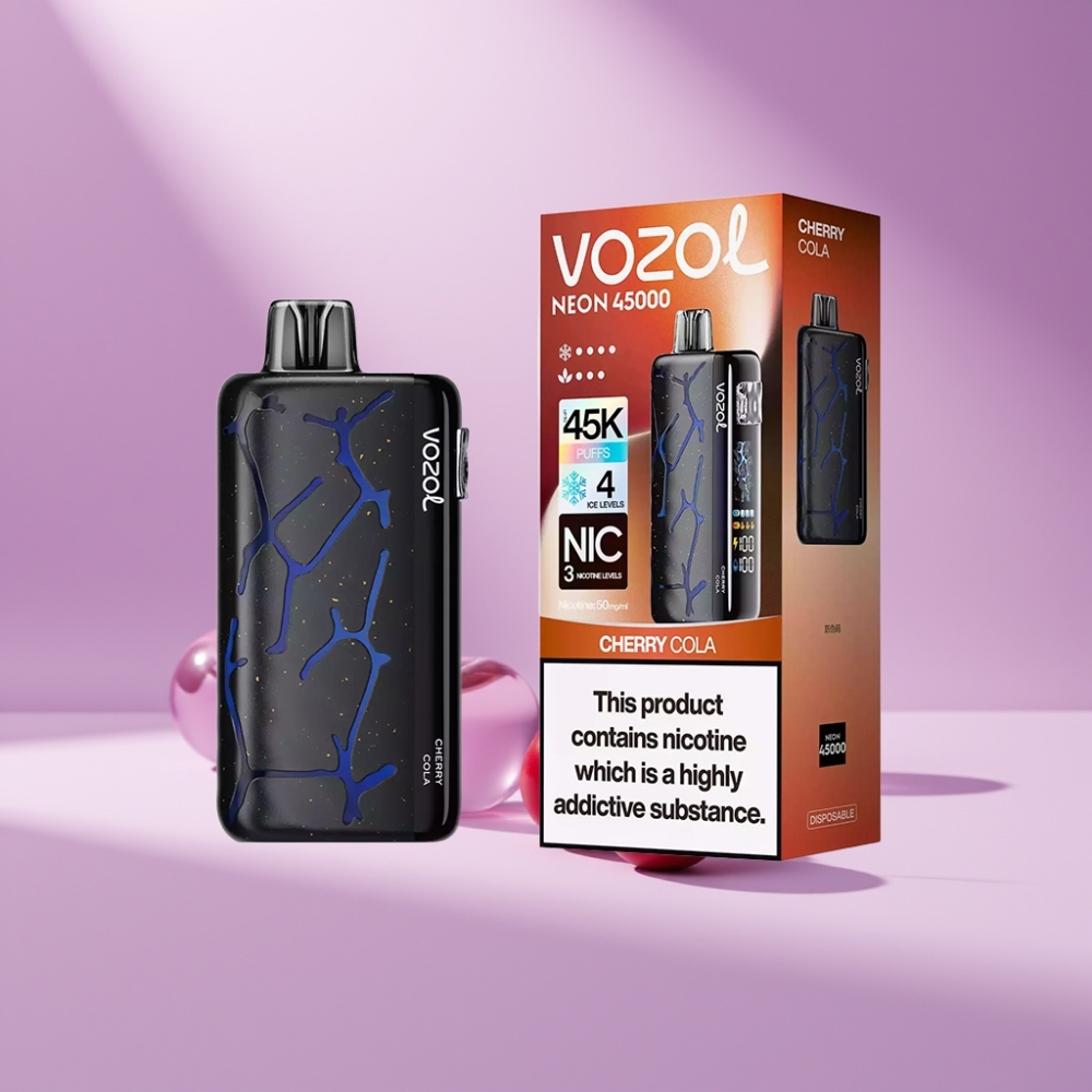 Vozol Neon 45K 45000 Puffs Disposable Vape Kersen Cola 20ml 50mg