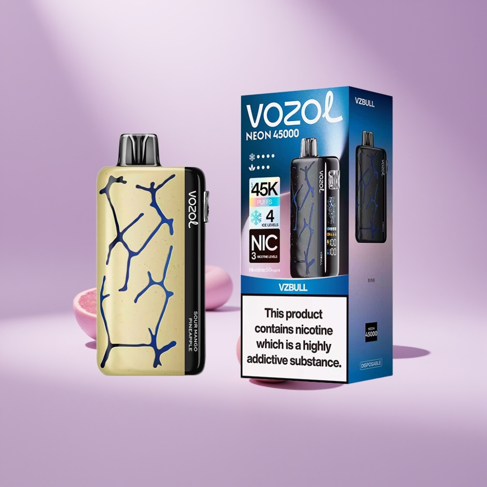 Vozol Neon 45K 45000 Puffs Disposable Vape VZbull met 20ml vloeistof en mesh coil