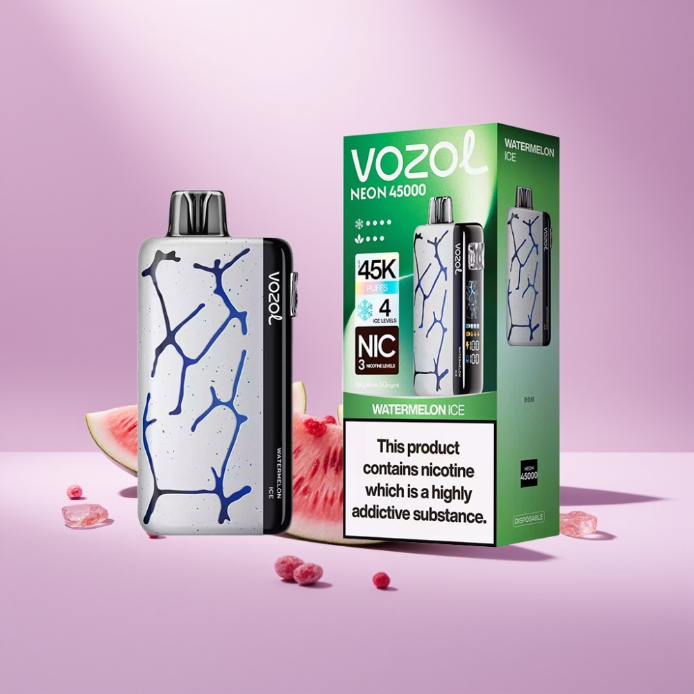 Vozol Neon 45K 45000 Puffs Disposable Vape Watermeloen IJs met Mesh Coil & 800mAh