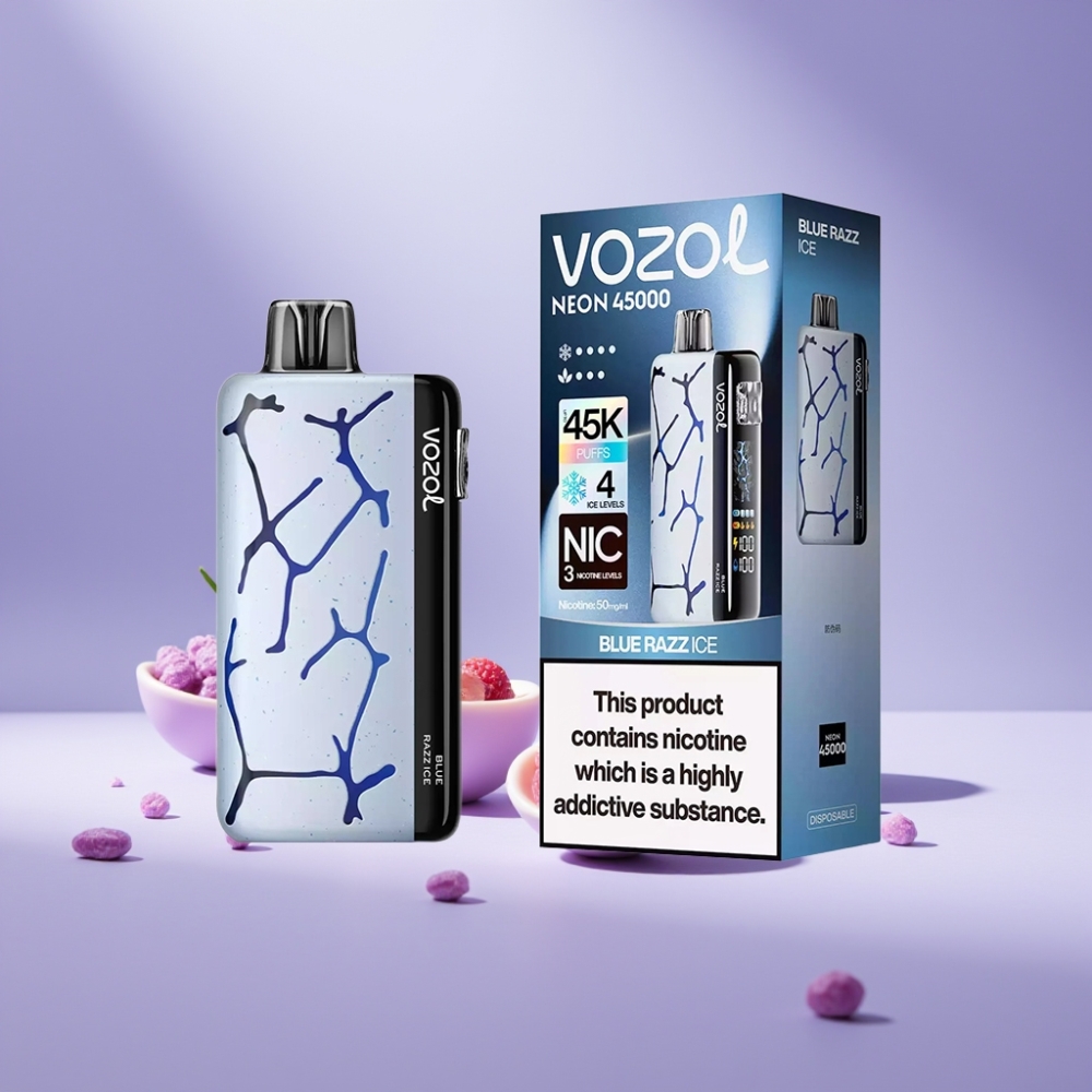 Vozol Neon 45K Blauwe Framboos IJs 45000 Puffs 20ml