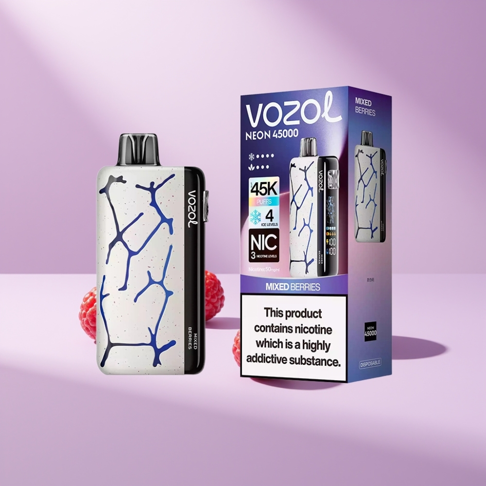 Vozol Neon 45K Draagbare Vape Mixed Berries 20ml 50mg