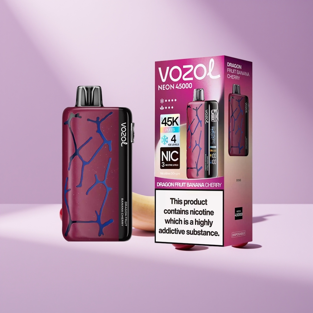 Vozol Neon 45K Drakenvrucht Banaan Kers 45000 Puffs 20ml