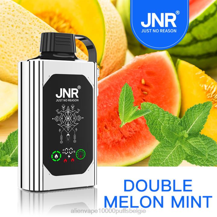 Alien vape 10000 puffs België dubbele meloen munt HB80R450 JNR SHISHA doos