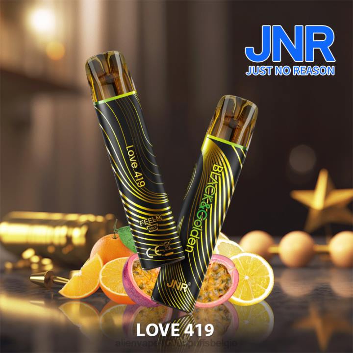 Alien vape 10000 puffs België liefde 419 HB80R290 JNR BLACK & GLODEN